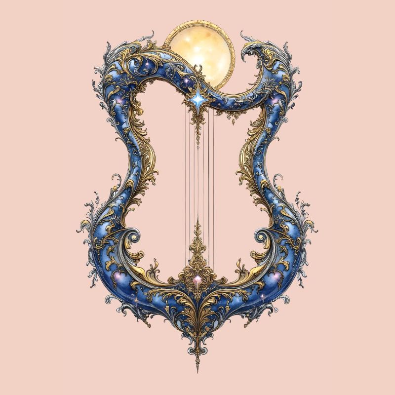Ornamental Lunar Frame with Threads