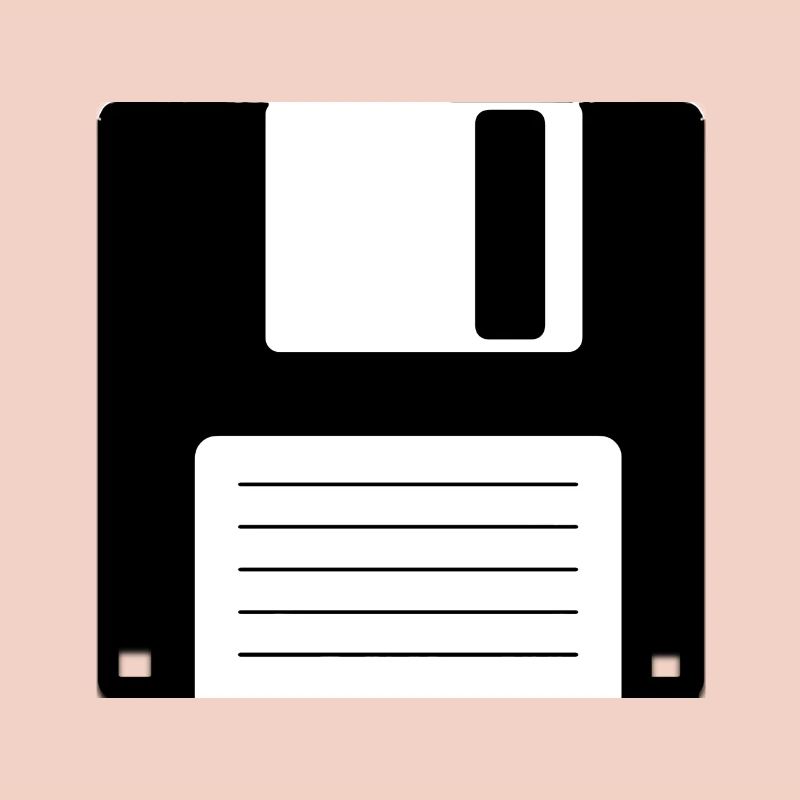 Floppy Diskette Old School Retro Computer Design
