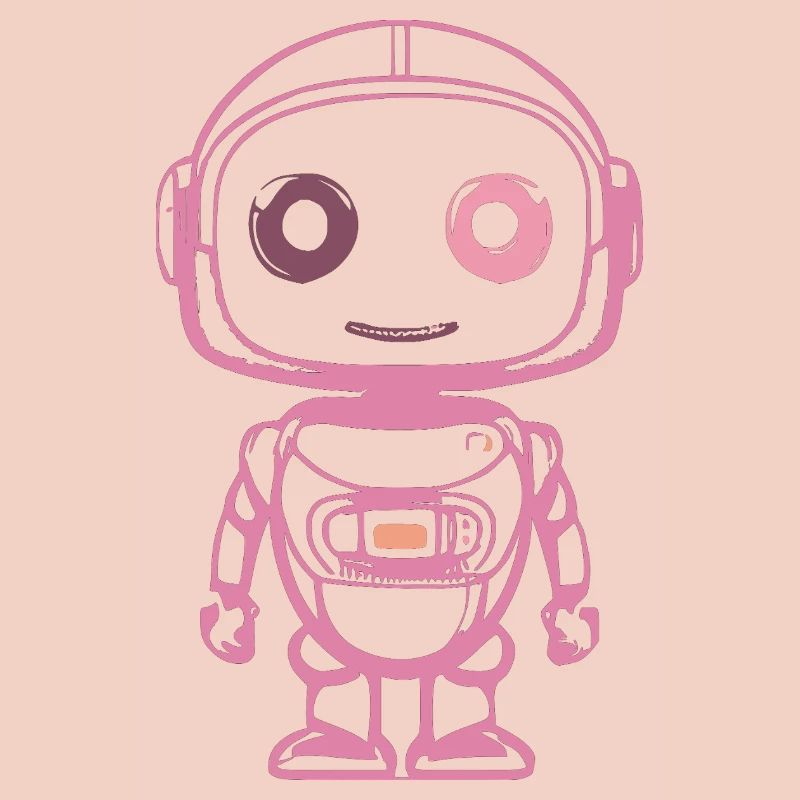 Illustration du robot spatial rose