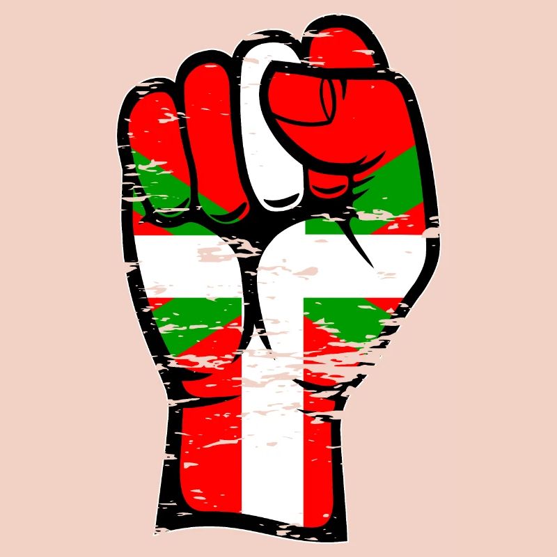 Poing de drapeau basque utilisé