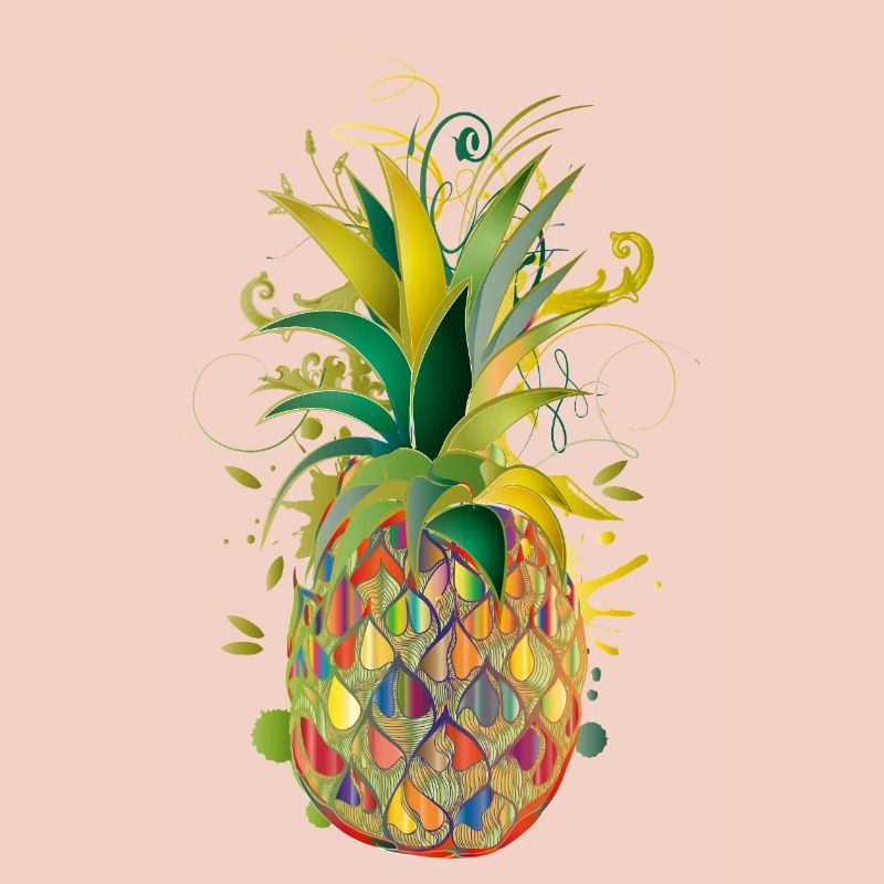Colorful pineapple – creative fruit in graffiti style