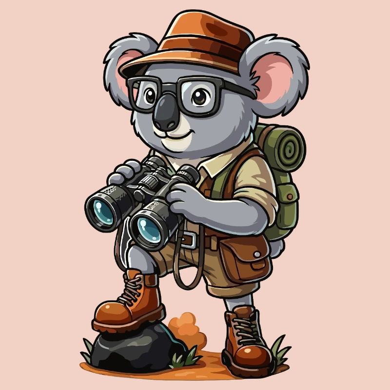 Drôle d’aventure de randonnée de camping Koala Explorer