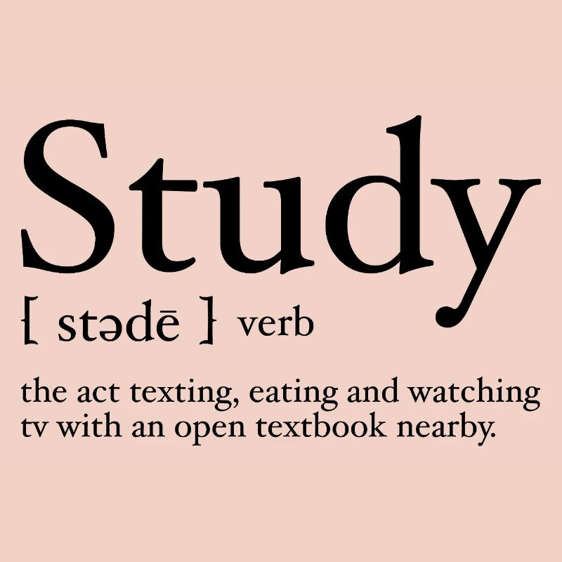 Study Definition Funny Design for College Student