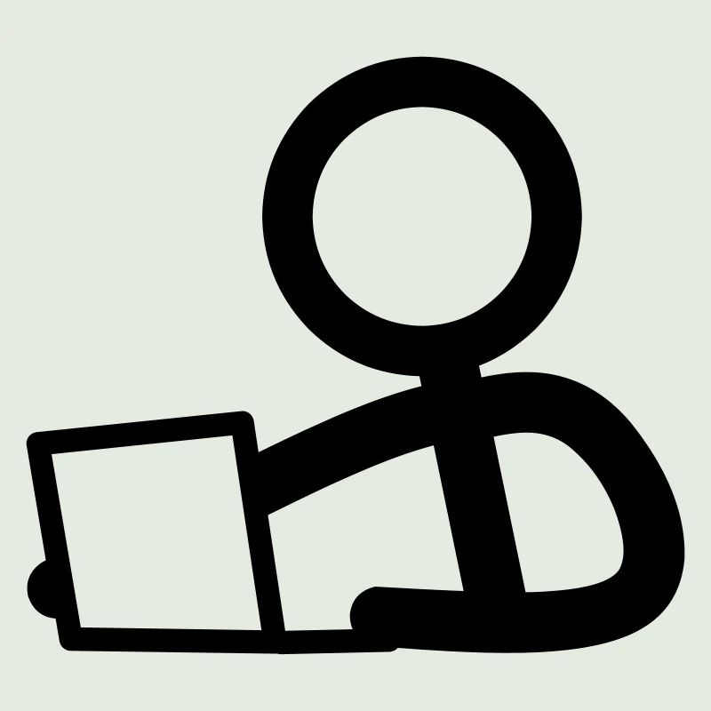 Stickman on notebook