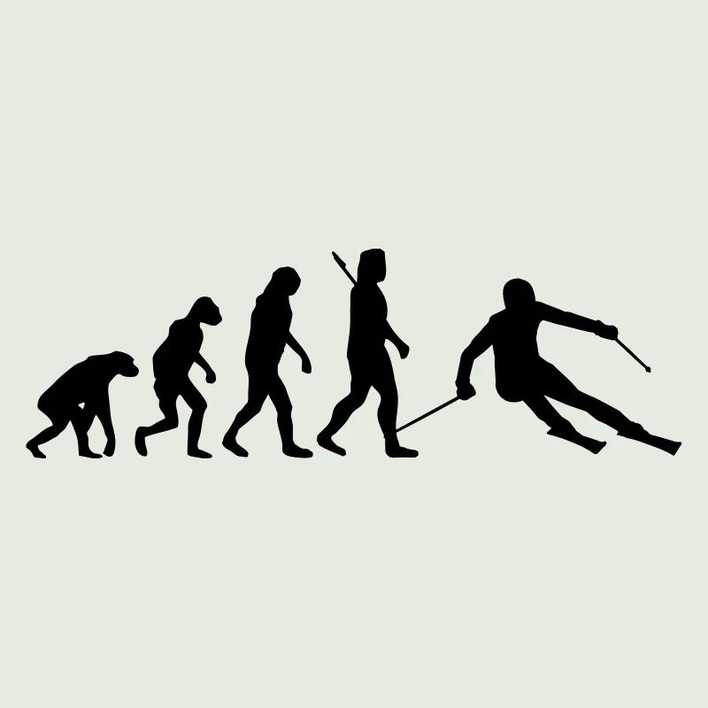 Evolution Skifahrer