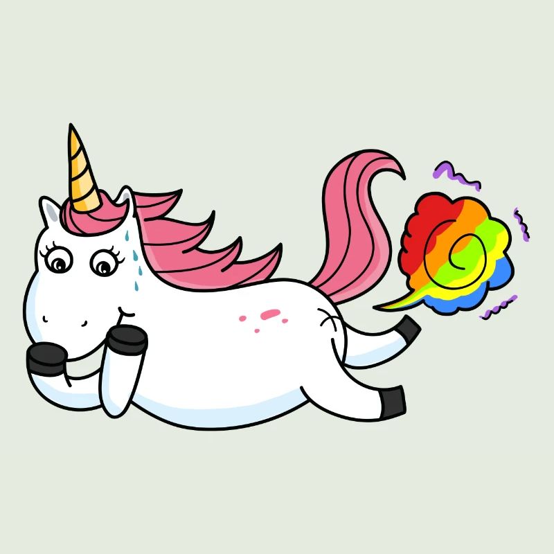 Farting unicorn rainbow