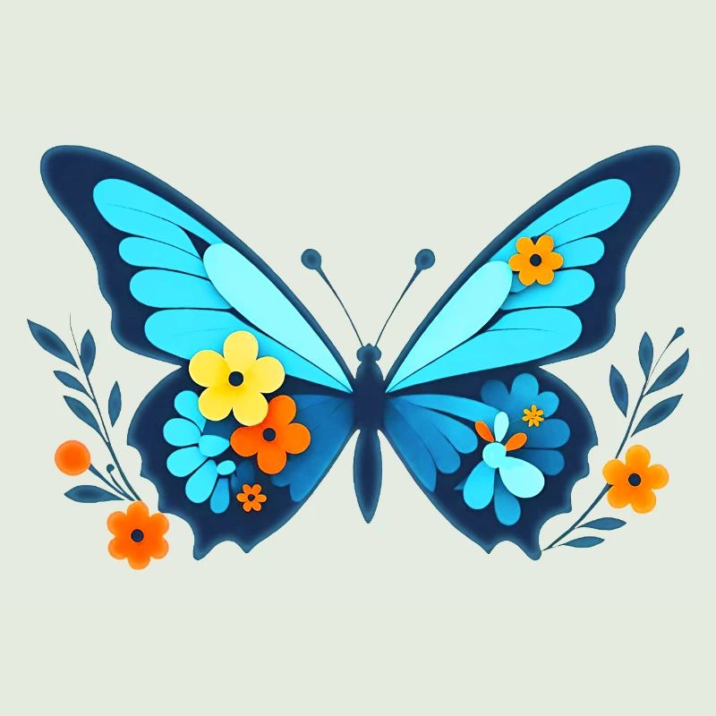 Falter mit Blumen
