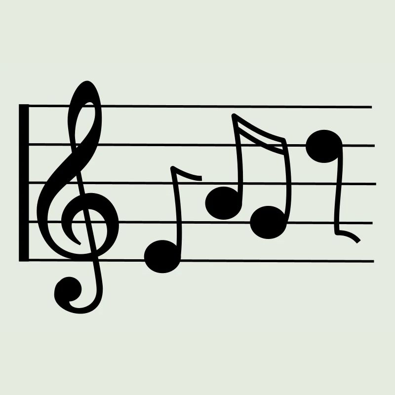 Treble staff with notes