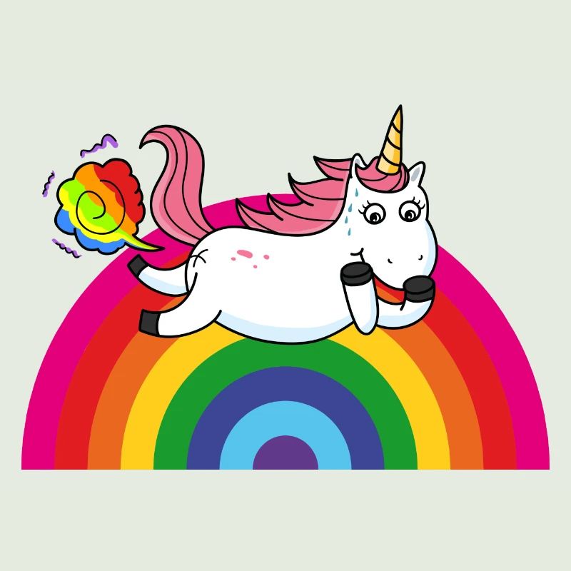 Farting unicorn rainbow