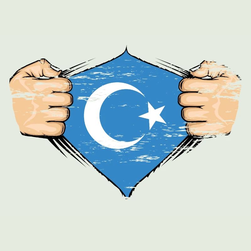 Design de drapeau ouïghour utilisé