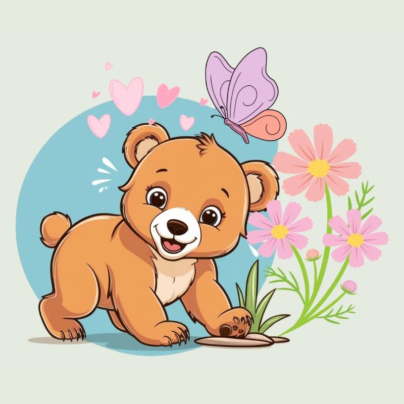 Ours brun mignon et amical