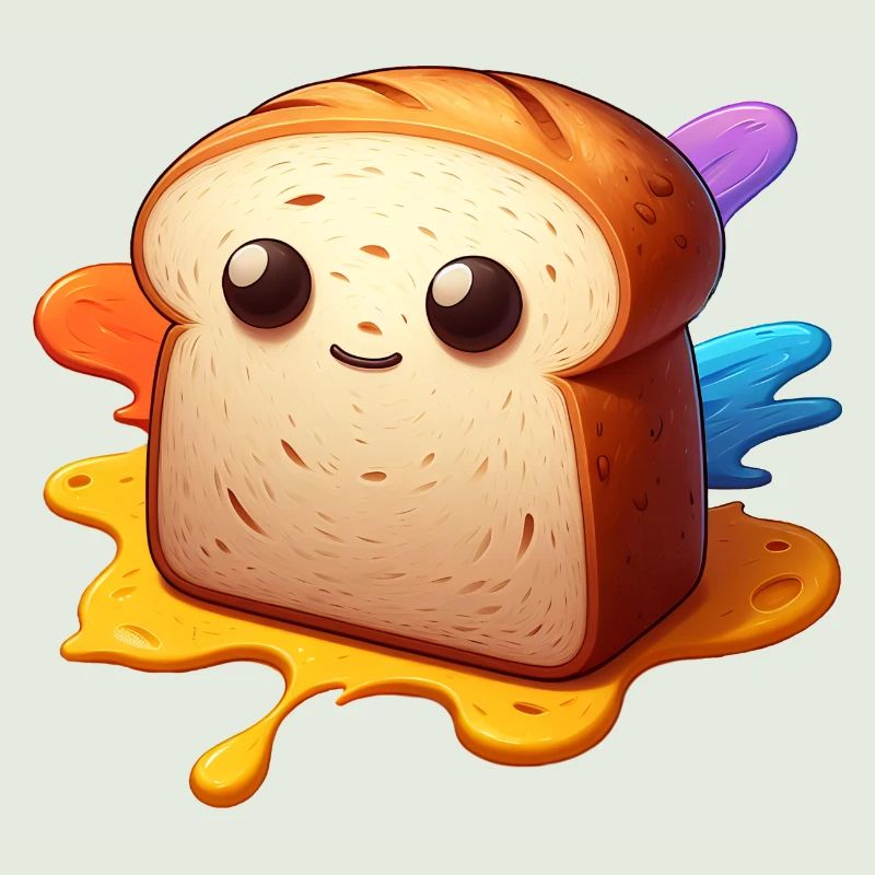 Bread Toast Sandwich Cute Face Baker