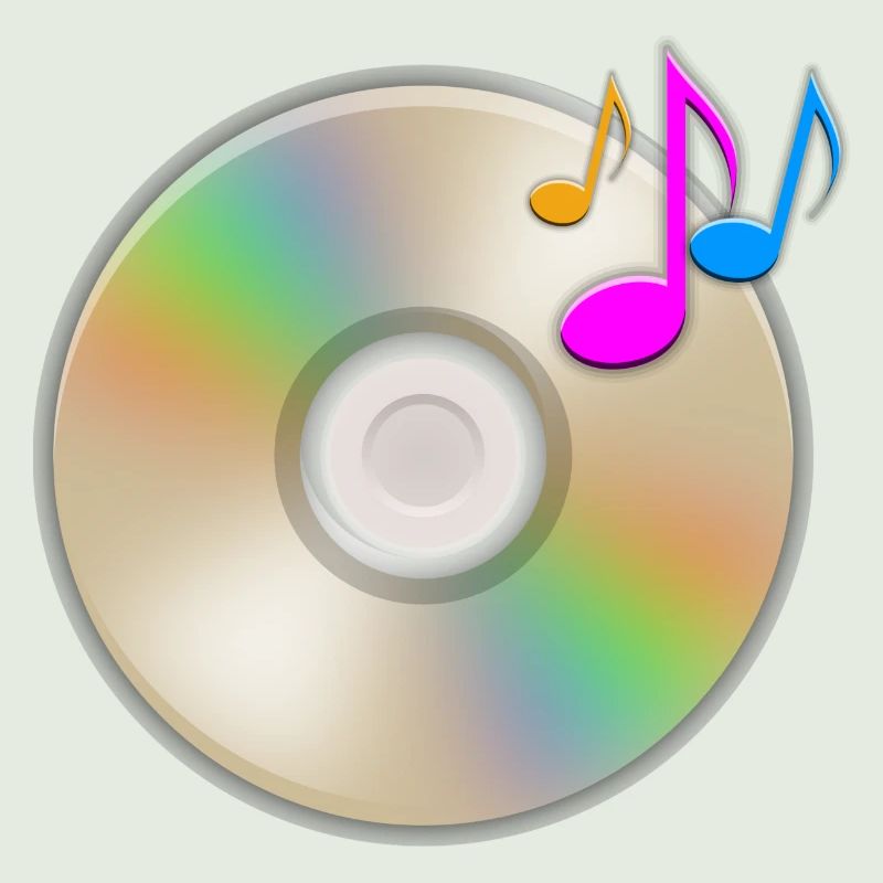 Music CD floating notes
