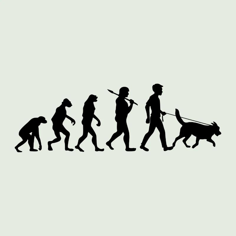 Evolution Gassi gehen Hund Geschenk Haustier Hunde