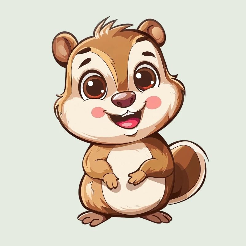 Cute Smiling Chipmunk