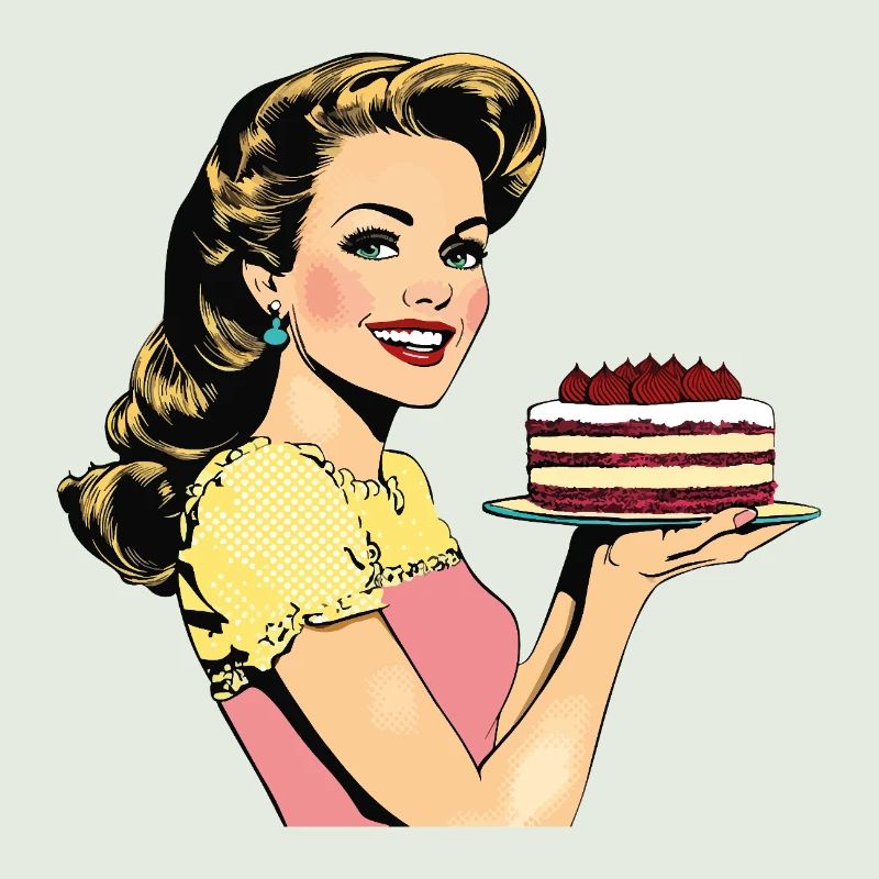 Baking Cake Baking Queen Baking Fairy Baker Pop Art