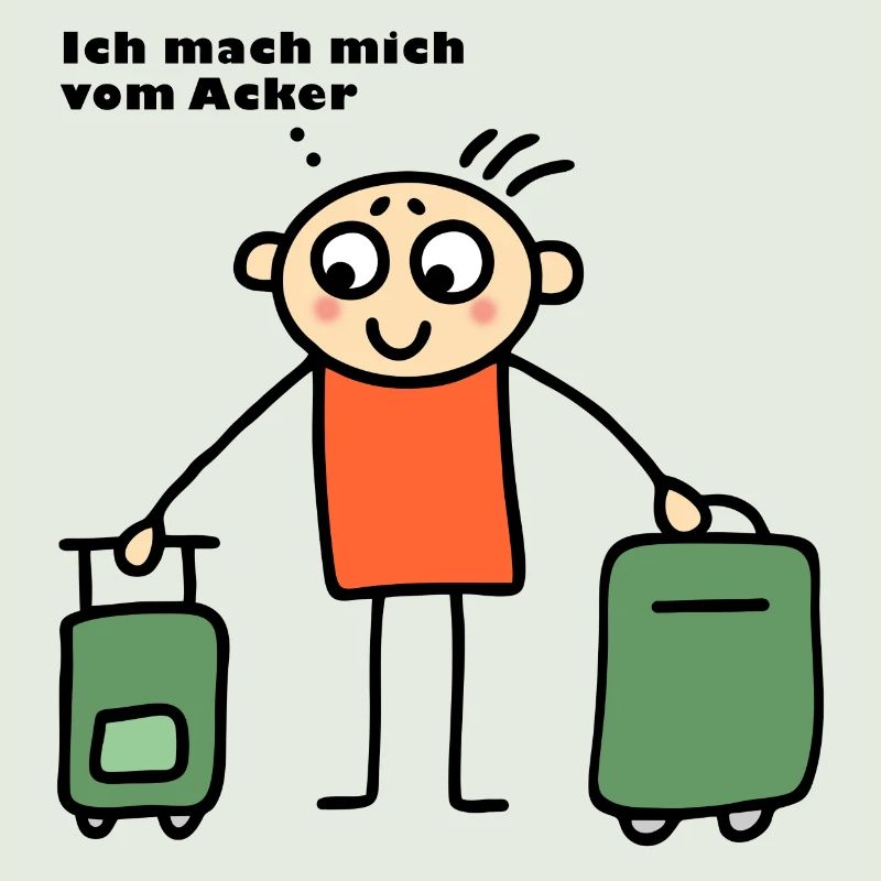 Mann mit Koffern - Mach mich vom Acker