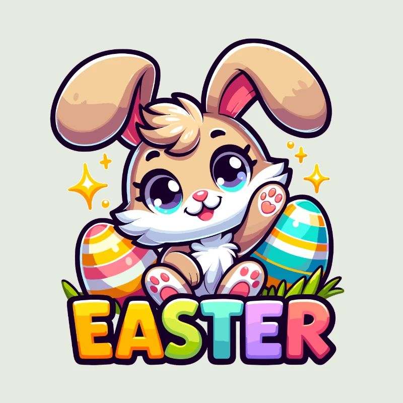 Happy Easter - Easter Bunny Illustration