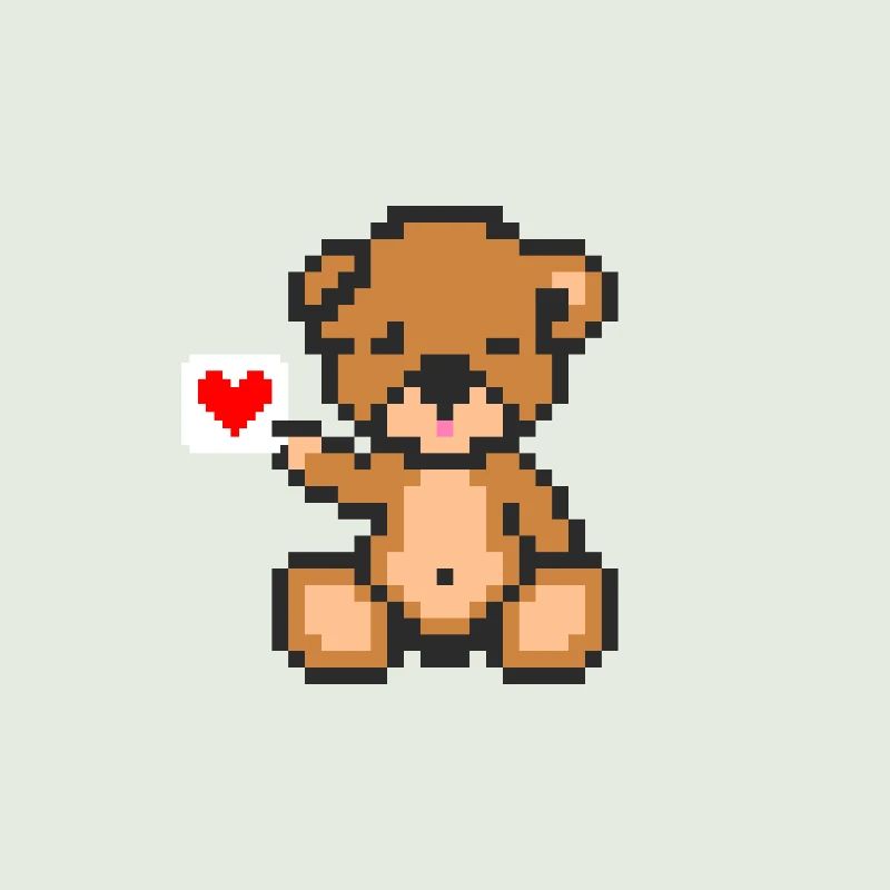 Pixel-Bär-Liebe
