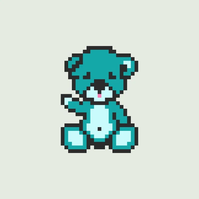 Pixelbär Außerirdischer