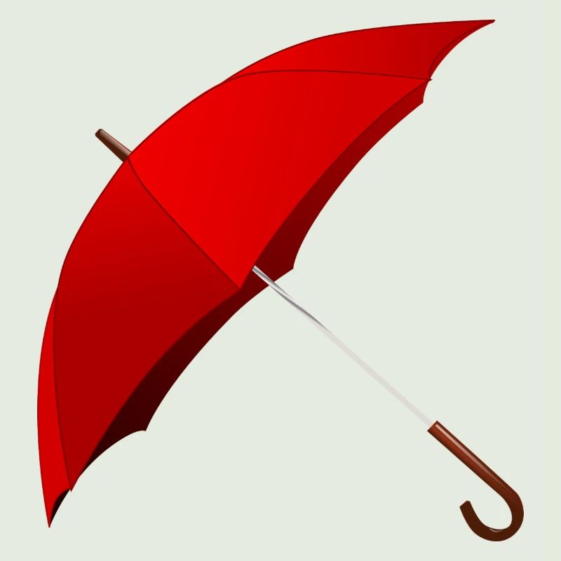 Le parapluie rouge est déployé. Idée de cadeau