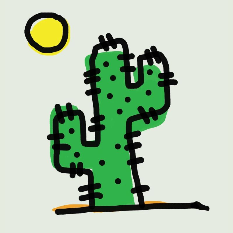 Single cactus