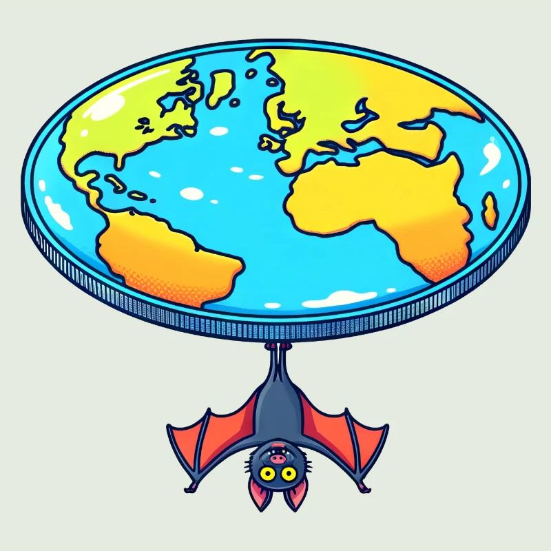 Cache-cache de chauve-souris de la terre plate