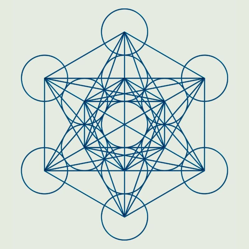 Le cube de Metatron - bleu