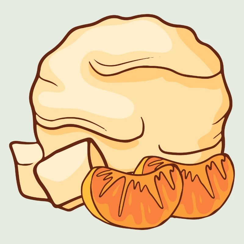 Mandarinen Eis Speiseeis Eiskrem Eiscreme Kugeleis