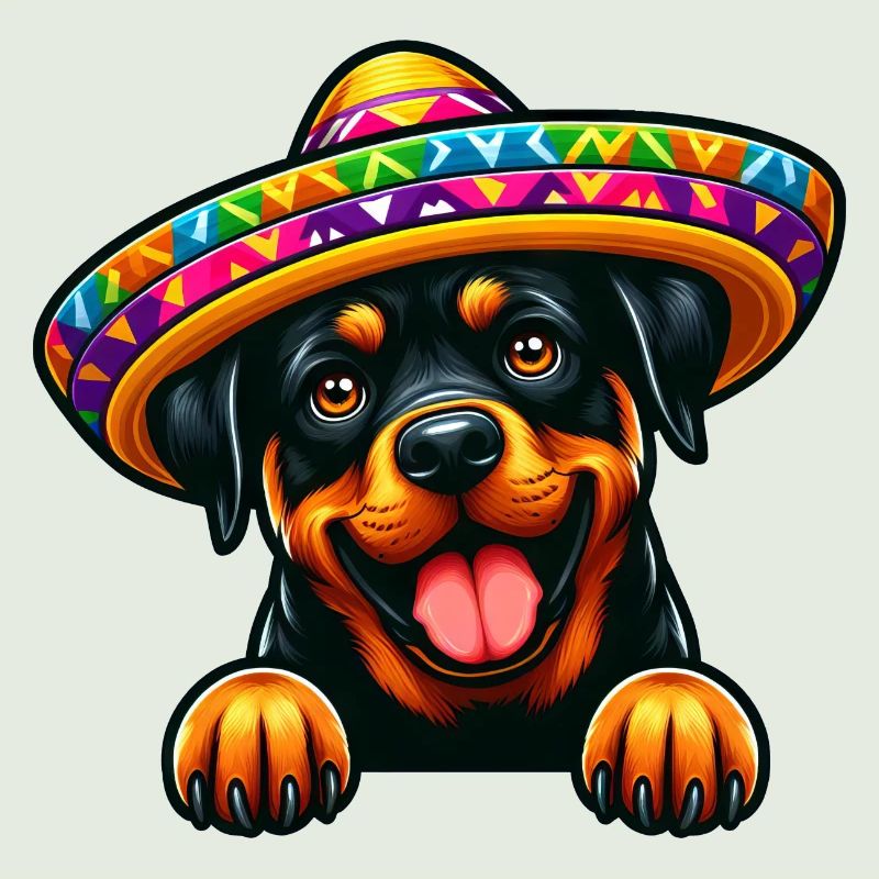 Célébration du Cinco de Mayo Rottweiler Mexique