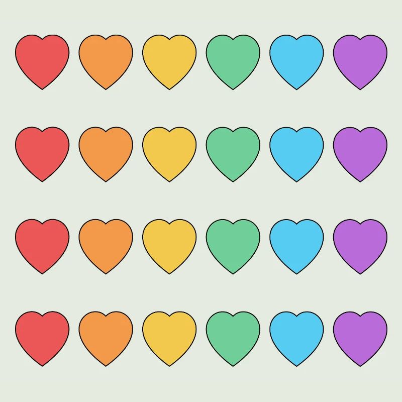 Rainbow Hearts LGBT Pride Monat