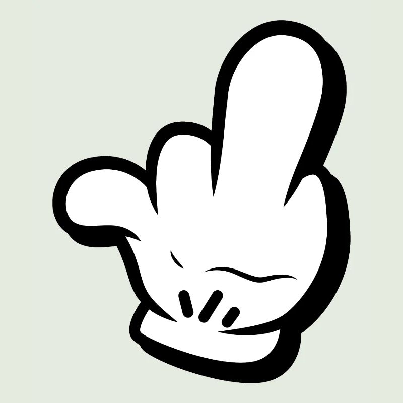 Middle finger comic style