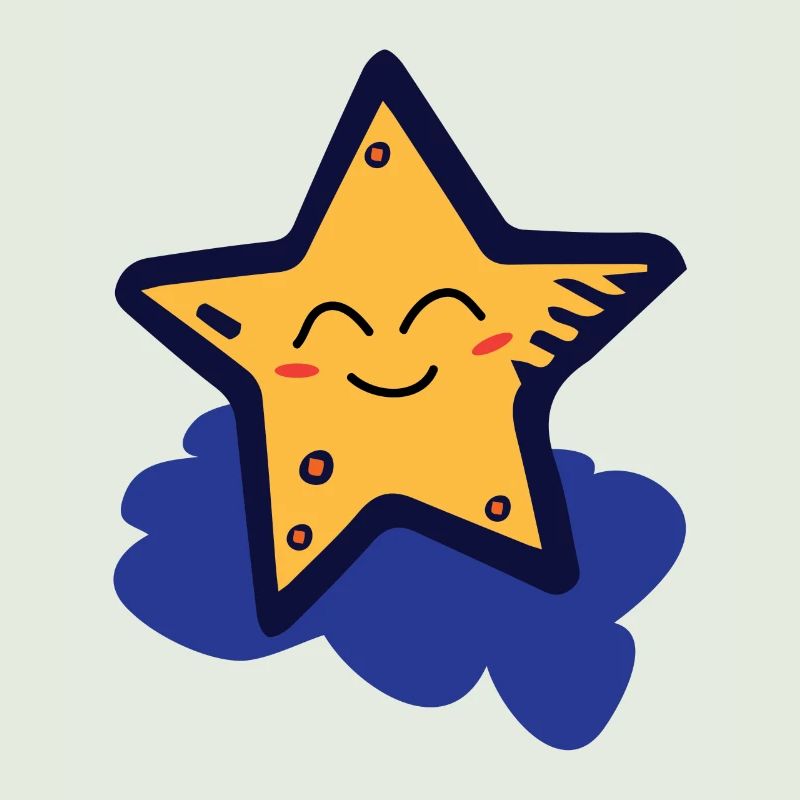 Star on a cloud