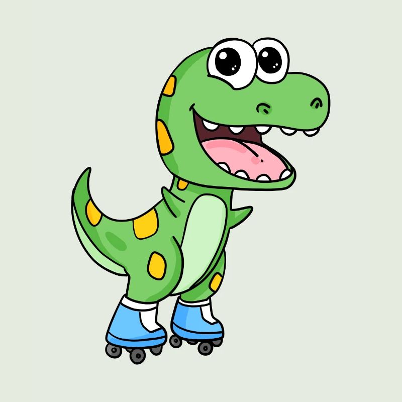 Inline Skating Rollschuhe Dinosaurier
