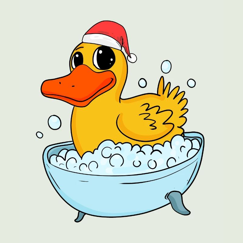 Bathing Duck Duck Christmas