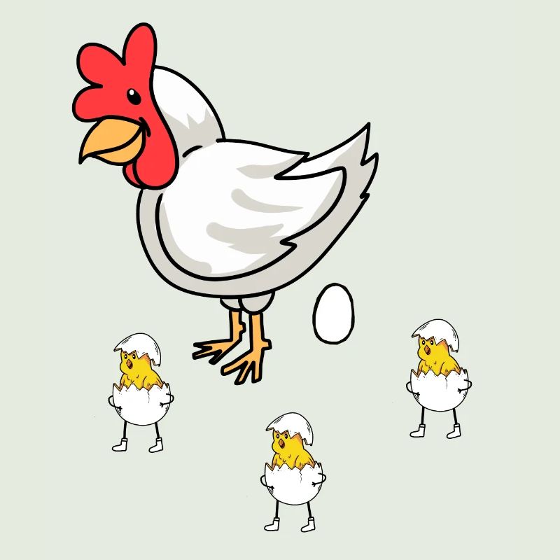 Easter Hen Chick Baby Eggs Eggshell Poultry