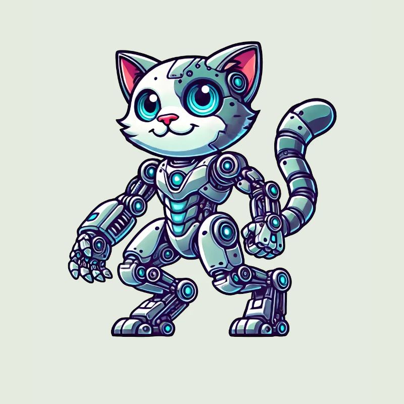Cat Cat Robot Machine Sci-Fi Cyborg