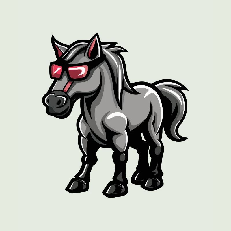 Pferd Comic Cool