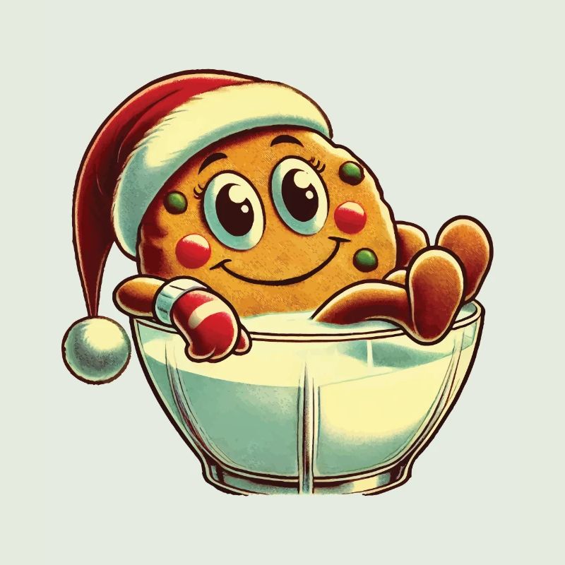 Merry Christmas Retro Cookie Design
