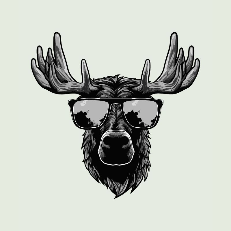 Elch Hipster Cool Party