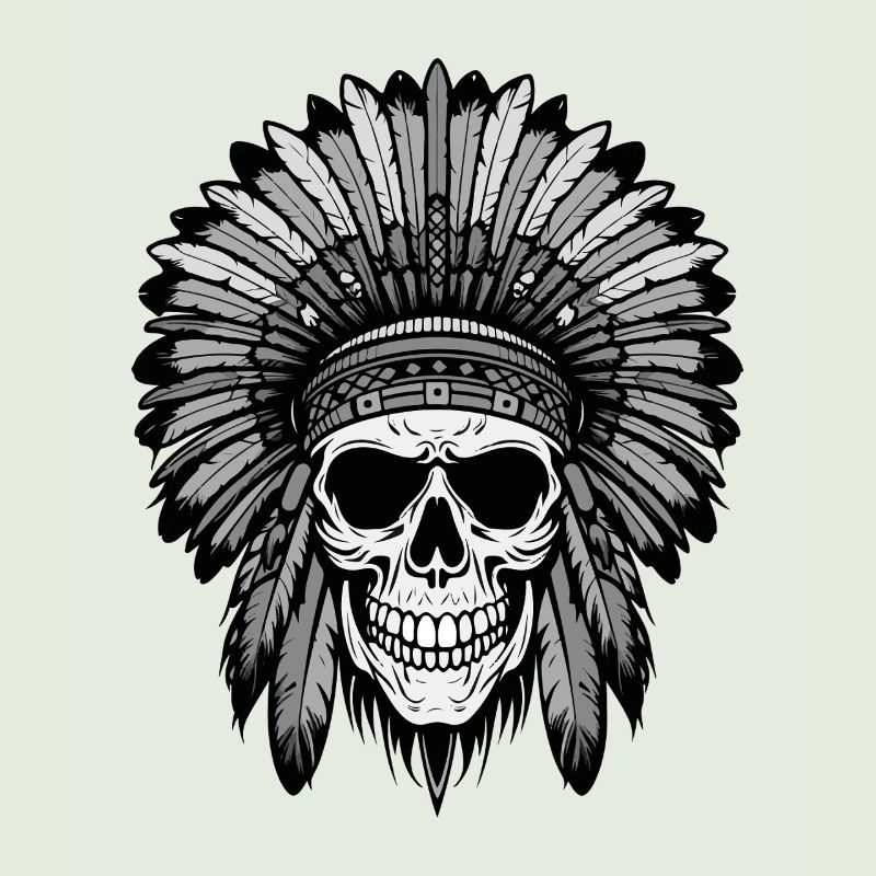 Apache Indian Chief Skull
