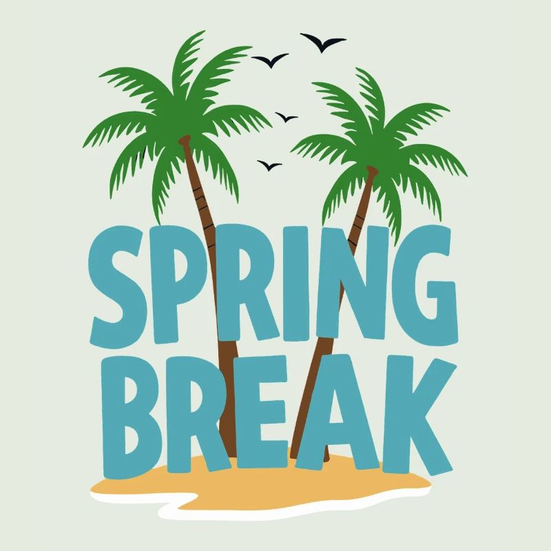 Spring Break Palm Trees Beach