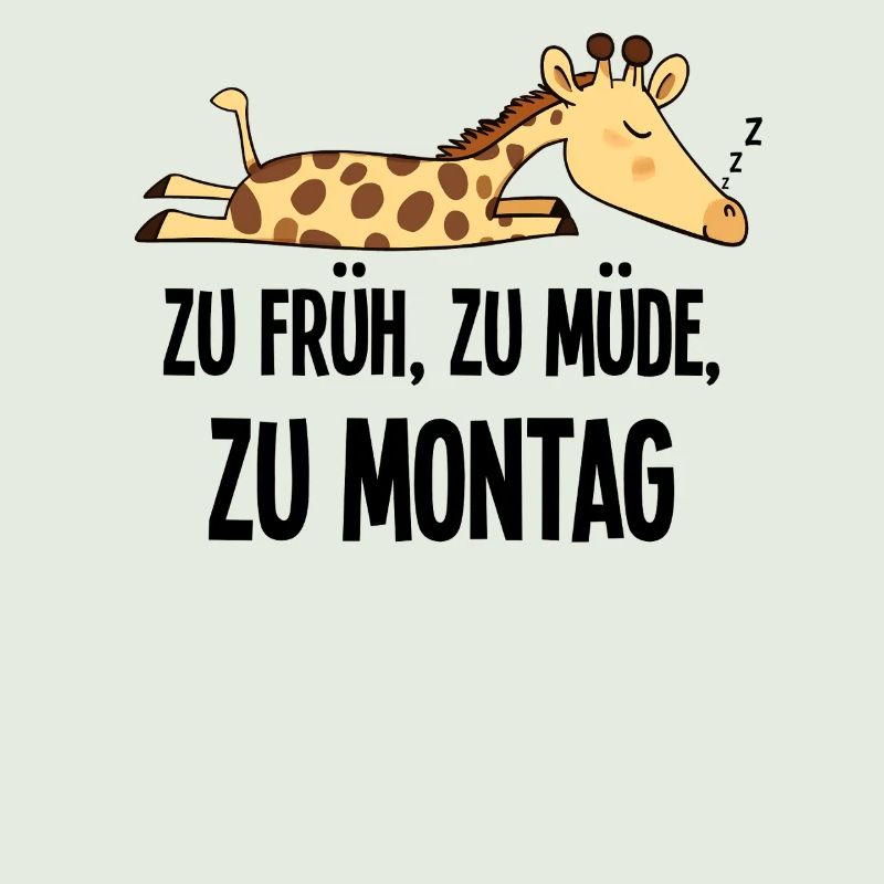 Lustige Giraffe Montag Morgenmuffel Geschenk
