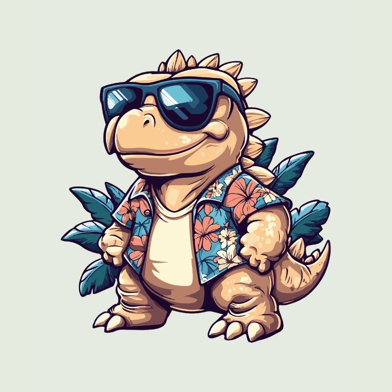 Dinosaur stegosaurus summer