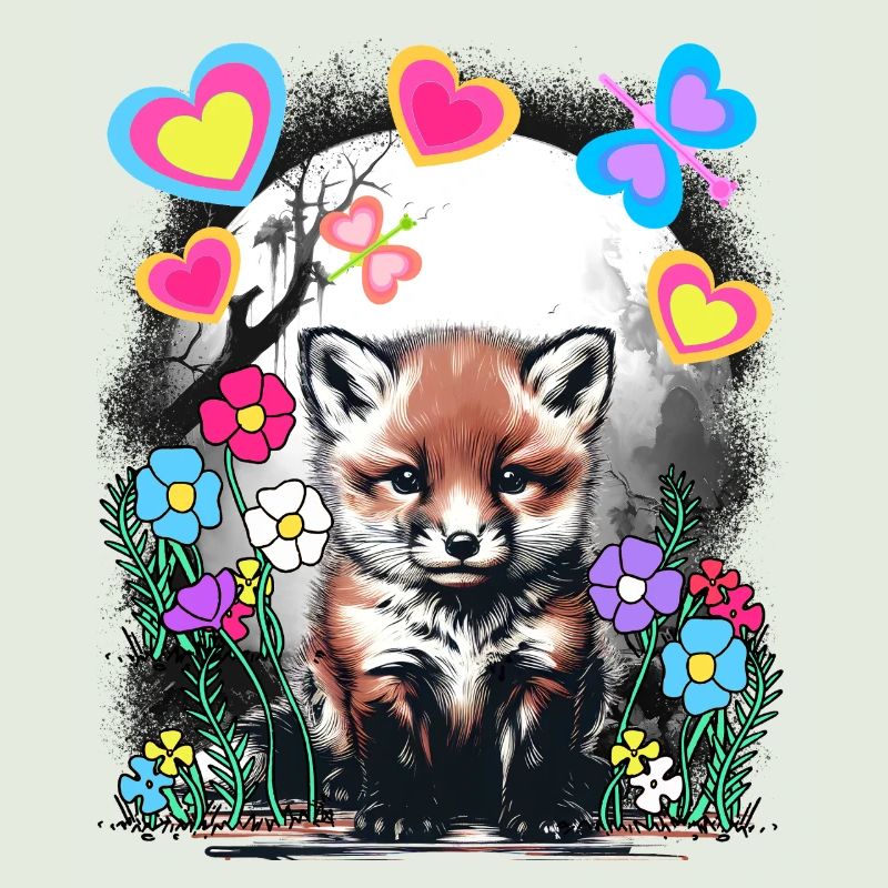 Spring Retro Fox Foxes Spring Beginning