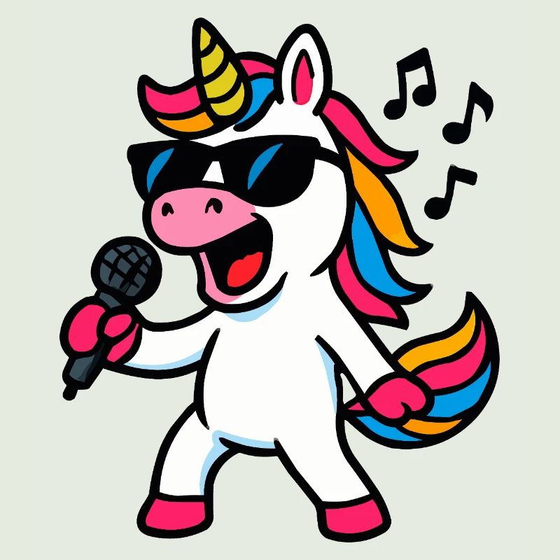 Unicorn Comic Singer