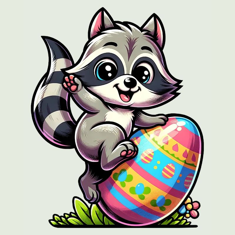 Easter Raccoon Easter Egg