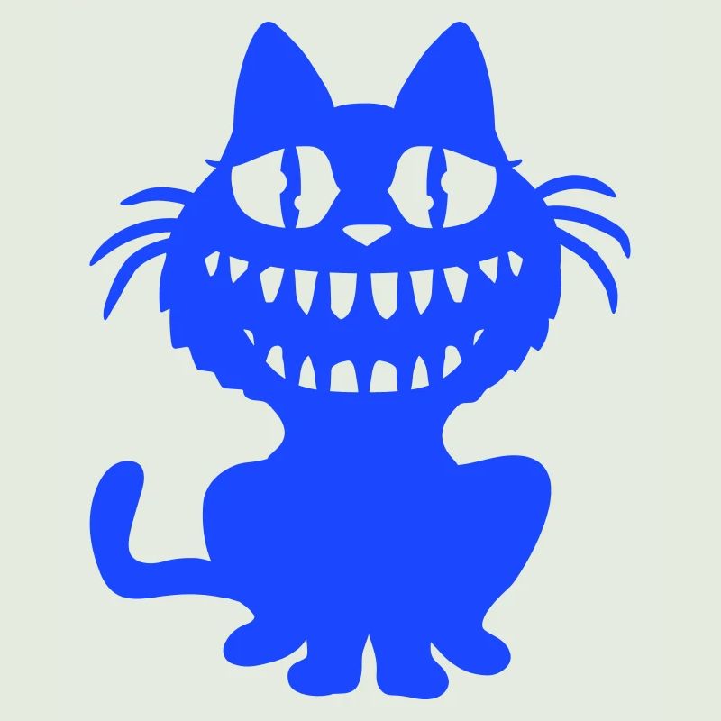 Crazy Monster Cat Halloween Horror Teeth Fun
