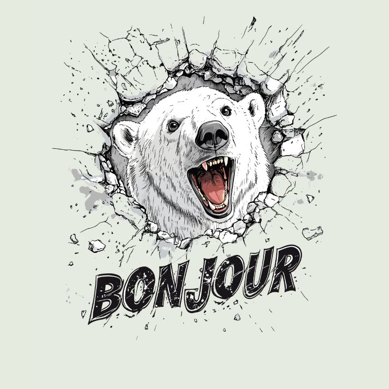 cool durch die Wand: Eisbär Bonjour
