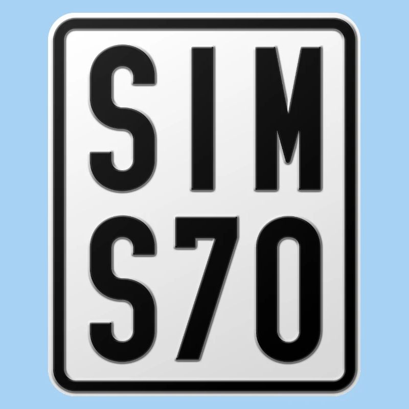 Plaque d’immatriculation du cyclomoteur Simson S70